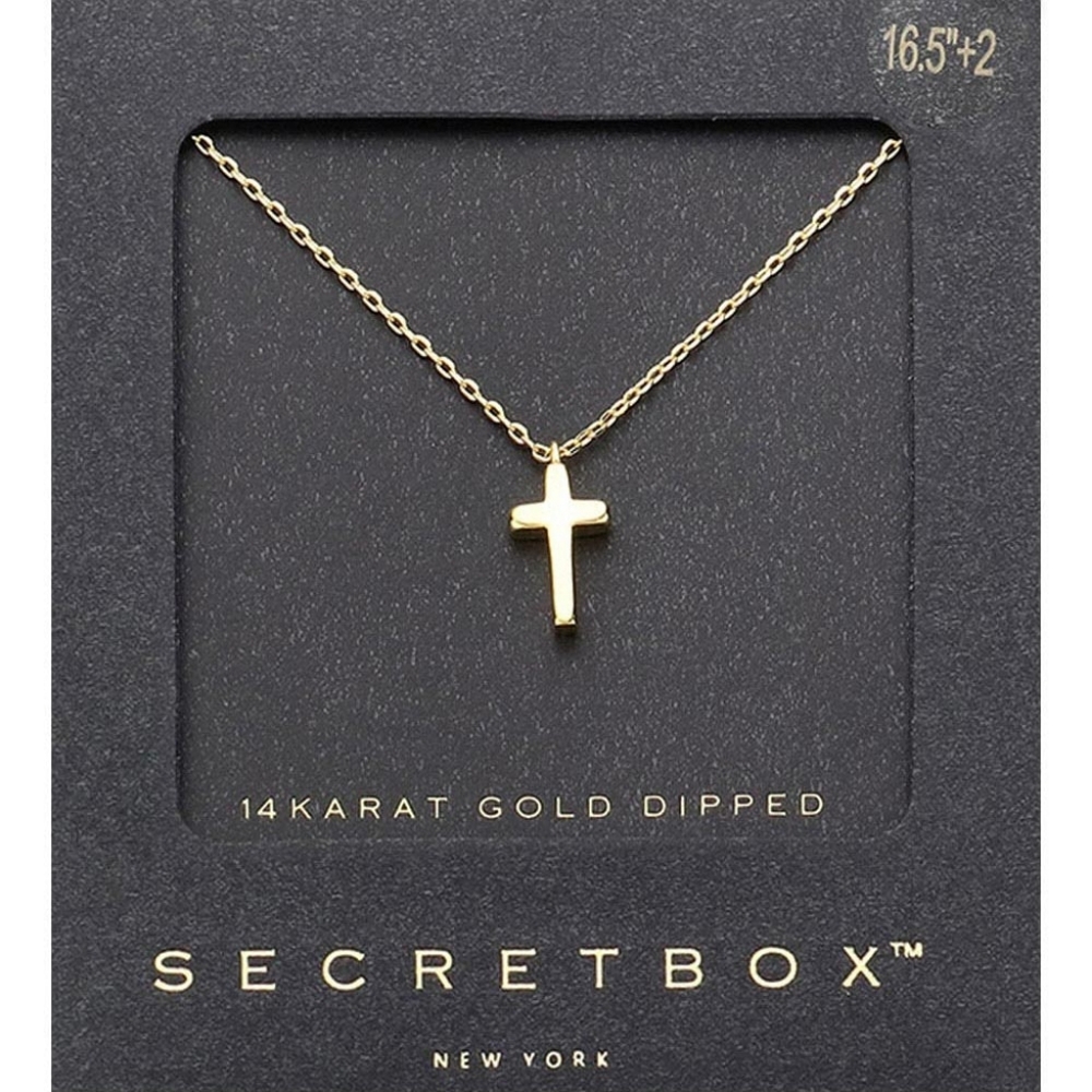 14k Gold Dipped Cross Pendant Necklace